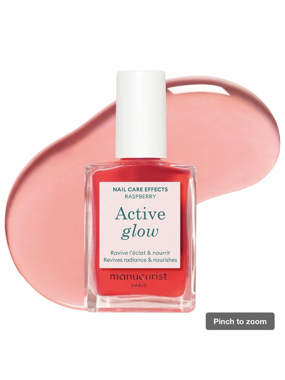 Manucurist Active Glow™ Raspberry Nourishing Treatment Nail Polish